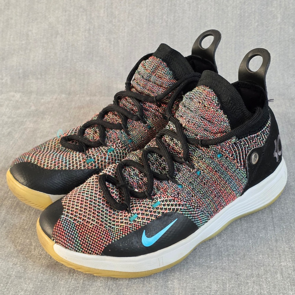 Nike KD 11 Basketball Shoes Kids 5.5Y Multicolor AH3465-001 Flyknit React Zoom